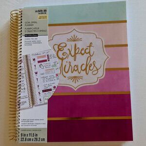 NWT 12 Mo Goal Planner 'Expect Miracles' Undated Horizontal Michael's Stickers